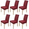 MINKUROW Housses De Chaise Stretch Lot De 6 Housses De Chaise Amovibles Et Lavables Pour Salle à Manger Moderne Élastique Chaise Protecteur Décoration Pour Bureau Banquets Fête De Mariage (Vin Rouge) 1 MINKUROW Housses De Chaise Stretch Lot De 6 Housses De Chaise Amovibles Et Lavables Pour Salle à Manger Moderne Élastique Chaise Protecteur Décoration Pour Bureau Banquets Fête De Mariage (Vin Rouge) -banc et tabouret Soldes Boutique 64680911 1