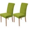 MINKUROW Housses De Chaise Stretch Lot De 2 Housses De Chaise Amovibles Et Lavables Pour Salle à Manger Moderne Élastique Protecteur De Chaise Décoration Pour Bureau Banquets Fête De Mariage (Vert Avocat) -banc et tabouret Soldes Boutique 64682345 1