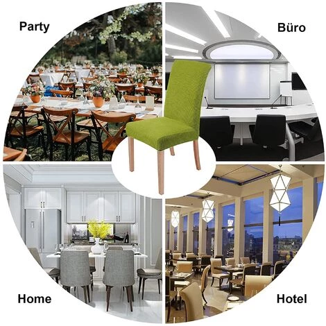 MINKUROW Housses De Chaise Stretch Lot De 4 Housses De Chaise Amovibles Et Lavables Pour Salle à Manger Moderne Élastique Protecteur De Chaise Décoration Pour Bureau Banquets Fête De Mariage (Vert Avocat) 7 MINKUROW Housses De Chaise Stretch Lot De 4 Housses De Chaise Amovibles Et Lavables Pour Salle à Manger Moderne Élastique Protecteur De Chaise Décoration Pour Bureau Banquets Fête De Mariage (Vert Avocat) – Image 5