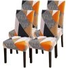 MINKUROW 4 Pièces Housses De Chaise Housse De Chaise Extensible Housse De Chaise élastique Moderne Décoration Housse De Chaise Pour Ajustement Universel (cube Magique) -banc et tabouret Soldes Boutique 64682404 1