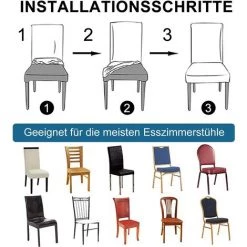 MINKUROW 4 Pièces Housses De Chaise Housse De Chaise Extensible Housse De Chaise élastique Moderne Décoration Housse De Chaise Pour Ajustement Universel (cube Magique) -banc et tabouret Soldes Boutique 64682404 5