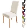 MINKUROW Housses De Chaise Stretch Lot De 2 Housses De Chaise Amovibles Et Lavables Pour Salle à Manger Moderne Élastique Protecteur De Chaise Décoration Pour Bureau Banquets Fête De Mariage (Blanc Crème) -banc et tabouret Soldes Boutique 64682423 1