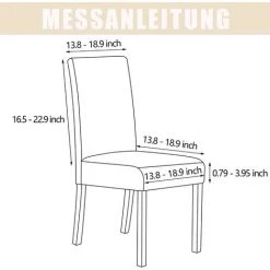 MINKUROW Housses De Chaise Stretch Lot De 2 Housses De Chaise Amovibles Et Lavables Pour Salle à Manger Moderne Élastique Protecteur De Chaise Décoration Pour Bureau Banquets Fête De Mariage (Blanc Crème) -banc et tabouret Soldes Boutique 64682423 2