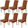 MINKUROW Housses De Chaise Stretch Lot De 6 Housses De Chaise Amovibles Et Lavables Pour Salle à Manger Moderne élastique Protecteur De Chaise Décoration Pour Bureau Banquet Fête De Mariage (Tan) 1 MINKUROW Housses De Chaise Stretch Lot De 6 Housses De Chaise Amovibles Et Lavables Pour Salle à Manger Moderne élastique Protecteur De Chaise Décoration Pour Bureau Banquet Fête De Mariage (Tan) -banc et tabouret Soldes Boutique 64682527 1