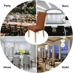 MINKUROW Housses De Chaise Stretch Lot De 6 Housses De Chaise Amovibles Et Lavables Pour Salle à Manger Moderne élastique Protecteur De Chaise Décoration Pour Bureau Banquet Fête De Mariage (Tan) 11 MINKUROW Housses De Chaise Stretch Lot De 6 Housses De Chaise Amovibles Et Lavables Pour Salle à Manger Moderne élastique Protecteur De Chaise Décoration Pour Bureau Banquet Fête De Mariage (Tan) -banc et tabouret Soldes Boutique 64682527 5