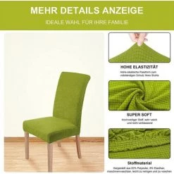 MINKUROW Housses De Chaise Stretch Lot De 6 Housses De Chaise Amovibles Et Lavables Pour Salle à Manger Moderne Élastique Chaise Protecteur Décoration Pour Bureau Banquets Fête De Mariage (Vert Avocat) 9 MINKUROW Housses De Chaise Stretch Lot De 6 Housses De Chaise Amovibles Et Lavables Pour Salle à Manger Moderne Élastique Chaise Protecteur Décoration Pour Bureau Banquets Fête De Mariage (Vert Avocat) -banc et tabouret Soldes Boutique 64682566 3