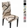 NAXUNNN Housse De Chaise Salle à Manger Extensible Pour Un Ajustement Universel Lycra étirable Durable Pour Banquet Hôtel Décor De Restaurant (Kaki, 4 Pièces) -banc et tabouret Soldes Boutique 64685102 1