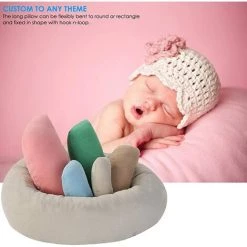 PREMIER éLOGE Ensemble D'accessoires De Photographie Pour Nouveau-né Pour Bébé Coussin D'aide à La Pose Photo Posant Des Haricots Pour 1-3 Mois Bébé (coloré) -banc et tabouret Soldes Boutique 64703167 4