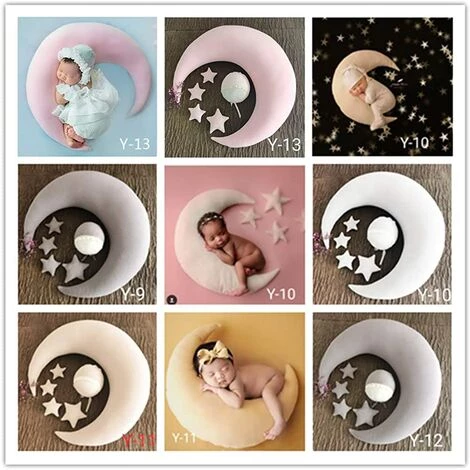 PREMIER éLOGE Ensemble Accessoires De Photographie Nouveau-né, Accessoires De Prise De Vue Photo, Chapeau Bébé, Coussins De Photographie Posant En Forme De Lune Étoiles Pour Bébé (4#) 4 PREMIER éLOGE Ensemble Accessoires De Photographie Nouveau-né, Accessoires De Prise De Vue Photo, Chapeau Bébé, Coussins De Photographie Posant En Forme De Lune Étoiles Pour Bébé (4#) – Image 2
