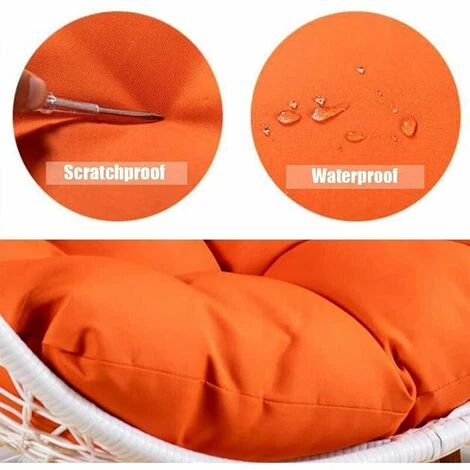 THSINDE Rond Papasan Coussin De Chaise, Coussin De SièGe Rond De Papasan, Coussin De Jardin, Coussin Fauteuil Rotin, Coussin Fauteuil Suspendu, Amovible Coussin Fauteuil Pour Intérieur Extérieur, (Kaki,100*100cm)(sans Chaise) 6 THSINDE Rond Papasan Coussin De Chaise, Coussin De SièGe Rond De Papasan, Coussin De Jardin, Coussin Fauteuil Rotin, Coussin Fauteuil Suspendu, Amovible Coussin Fauteuil Pour Intérieur Extérieur, (Kaki,100*100cm)(sans Chaise) – Image 4