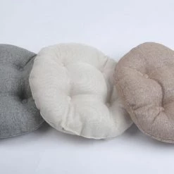 Coussin De Chaise Rond Coussin De Siège En Polyester Avec Arc Pour La Maison Jardin Balcon Salle à Manger Coussin De Chaise épais Coussin Coussin Coussin De Sol Gris 45 * 45cm 56Vingt -banc et tabouret Soldes Boutique 64940384 4