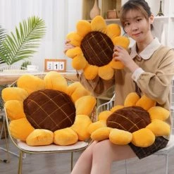 Fei Yu Coussin En Forme De Fleur De Tournesol Pour Enfants, Canapé, Chaise, Coussin Pour Chambre De Fille Et Chambre De Bébé, Décoration D'intérieur (tournesol, 40 Cm) -banc et tabouret Soldes Boutique 64997893 5