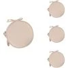 LITZEE Lot De 4 Rond Coussin De Siège Coussins De Chaise Rond Galettes De Chaise Coussin Pour Salle à Manger Jardin Maison Bureau Cuisine(beige) -banc et tabouret Soldes Boutique 65109621 1