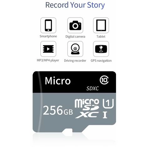 LIFCAUSAL Carte TF Carte Micro SD Grande Capacité 256GB U1 Classe 10 Carte TF Carte Mémoire Haute Vitesse Pour Téléphone Portable Caméra Dashcam Moniteur 6 LIFCAUSAL Carte TF Carte Micro SD Grande Capacité 256GB U1 Classe 10 Carte TF Carte Mémoire Haute Vitesse Pour Téléphone Portable Caméra Dashcam Moniteur – Image 4