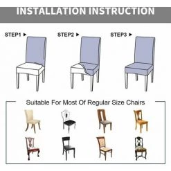 2pcs Housse De Chaise, Doux Et Extensible Couverture De Chaise De Salle à Manger, Très Facile à Nettoyer, Bouquet, Hôtel, Décor De Restaurant Style Nordique 45-60cm De Haut, 36-50cm De Long, 36-50cm De Large S'arêern 7 2pcs Housse De Chaise, Doux Et Extensible Couverture De Chaise De Salle à Manger, Très Facile à Nettoyer, Bouquet, Hôtel, Décor De Restaurant Style Nordique 45-60cm De Haut, 36-50cm De Long, 36-50cm De Large S'arêern -banc et tabouret Soldes Boutique 65357344 3