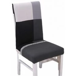 2pcs Housse De Chaise, Doux Et Extensible Couverture De Chaise De Salle à Manger, Très Facile à Nettoyer, Bouquet, Hôtel, Décor De Restaurant Noir Et Blanc Avec 45-60cm De Haut, 36-50cm De Long, 36-50cm De Large S'arêern