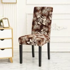 Housse De Chaise , Extensible Housse De Chaise Salle à Manger, Durable Couverture De Chaise Pour Salle à Manger Bouquet De Mariage Moderne, Hôtel, Décor De Restaurant Fleur Dans Le Miroir Curry S'arêern