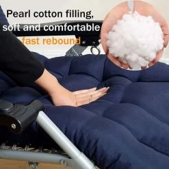 BENOBBY KIDS Coussin Fauteuil Jardin Dossier Haut, Antidérapant Épaissir Coussin De Chaise Berçante, épais Intérieur Extérieur Patio Chaise Longue Coussin(Pas De Chaise)(Size:Court,Color:Le Noir) -banc et tabouret Soldes Boutique 65371441 2