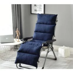 BENOBBY KIDS Automne Et Hiver Chaise En Osier Lavable/Coussin Inclinable Se Pliant Siège Siamois à Bascule Chaise/Coussin Dossier Un Coussin Universel Chaud A+ (Color : Bleu Marine, Size :125cmX50CMX12CM,1 Pièce) -banc et tabouret Soldes Boutique 65372503 3