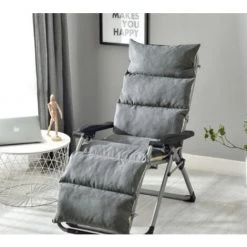 BENOBBY KIDS Automne Et Hiver Chaise En Osier Lavable/Coussin Inclinable Se Pliant Siège Siamois à Bascule Chaise/Coussin Dossier Un Coussin Universel Chaud A+ (Color : Bleu Marine, Size :125cmX50CMX12CM,1 Pièce) -banc et tabouret Soldes Boutique 65372503 5