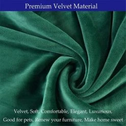 OSQI Lot De 2 Housses De Chaise De Salle à Manger En Velours Doux Et Extensible Vert Forêt -banc et tabouret Soldes Boutique 65506132 2