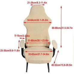 OSQI Housse De Chaise D'ordinateur Universelle Housse De Chaise De Jeu/de Course Housse De Protection Lavable Marron (couverture Uniquement, Pas De Chaise) -banc et tabouret Soldes Boutique 65506378 4