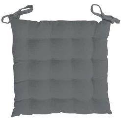 Dessus De Chaise Capitonné En Microfibre Lavée 40x40x5 Cm BOHEME Gris, Par Soleil D'Ocre - Gris