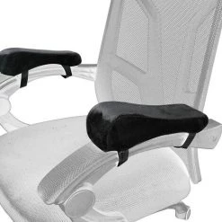 CATHERINE 2PCS Chaise Ergonomique Accoudoir Coussin Coudière Décompression Chaise De Bureau Accoudoir De Chaise De Jeu Avec Accoudoir En Mousse À Mémoire De Forme, (Nouveau Noir PU Amélioré Noyau) -banc et tabouret Soldes Boutique 65615360 3