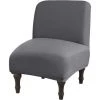 LADACèE Housse De Chaise Sans Accoudoirs Housse De Chaise Coulissante De Grande Taille étirement Tissu Universel Salon Housse De Chaise Décorative Maison Hôtel Salle De Séjour Chambre (Gris, 1) -banc et tabouret Soldes Boutique 65617103 1