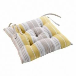 DOUCEUR D'INTRIEUR Coussin De Chaise Naturaline Jaune 6 DOUCEUR D'INTRIEUR Coussin De Chaise Naturaline Jaune -banc et tabouret Soldes Boutique 65619127 2