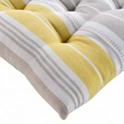 DOUCEUR D'INTRIEUR Coussin De Chaise Naturaline Jaune 7 DOUCEUR D'INTRIEUR Coussin De Chaise Naturaline Jaune -banc et tabouret Soldes Boutique 65619127 3