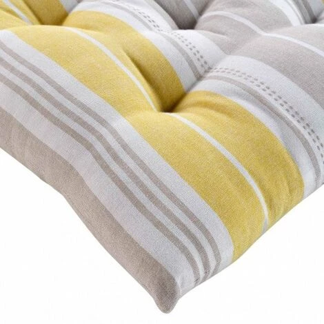 DOUCEUR D'INTRIEUR Coussin De Chaise Naturaline Jaune 5 DOUCEUR D'INTRIEUR Coussin De Chaise Naturaline Jaune – Image 3