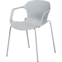 BELIANI Lot De 2 Chaises Grises - Gris -banc et tabouret Soldes Boutique 6561959 5