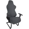 GALOZZOIT Housse De Chaise De Bureau Extensible, Anti-saleté, Extensible, Housse De Chaise De Jeu, Housse De Chaise De Jeu Extensible, Housse De Fauteuil Rotatif-gris Foncé -banc et tabouret Soldes Boutique 65632673 1