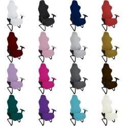 GALOZZOIT Housse De Chaise De Bureau Extensible, Anti-saleté, Extensible, Housse De Chaise De Jeu, Housse De Chaise De Jeu Extensible, Housse De Fauteuil Rotatif--violet Foncé -banc et tabouret Soldes Boutique 65632707 2
