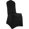 ILOVEMILAN Housse De Chaise De Fête élastique Noire 1pc Housse De Chaise De Salle à Manger Universelle Lavable Pour Banquet, Mariage, événement, Hôtel, Intérieur, Extérieur