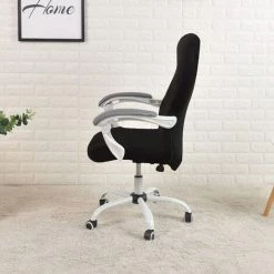 ILOVEMILAN Housse De Chaise Pivotante Monobloc Pour Chaise D'ordinateur Couverture Arrière De Chaise De Bureau Housse D'accoudoir D'ordinateur Housse De Siège élastique Sale (noir, M) -banc et tabouret Soldes Boutique 65728185 4