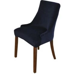 ILOVEMILAN Ensemble 1 Pièce, Housse De Chaise à Oreilles Douce Et Extensible Bleu Marine - Réutilisable, Housse De Fauteuil Pour Salle à Manger, Banquet, Décoration D'intérieur, Lavable En Machine