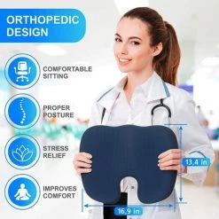 YIDOMDE Coussin De Siège Orthopédique, Coussin De Siège De Voiture Orthopédique, Coussin De Siège En Mousse, Coussin De Siège Ergonomique, Coussin De Siège De Chaise De Bureau Pour Bureau à Domicile 8 YIDOMDE Coussin De Siège Orthopédique, Coussin De Siège De Voiture Orthopédique, Coussin De Siège En Mousse, Coussin De Siège Ergonomique, Coussin De Siège De Chaise De Bureau Pour Bureau à Domicile -banc et tabouret Soldes Boutique 65746640 3