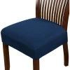 HKLFFJA Housses De Siège De Chaise De Salle à Manger Jacquard, Spandex Extensible Sans Dossier Housse De Protection De Siège De Chaise De Salle à Manger Amovible Lavable Pour Chaises Hautes De Bureau -banc et tabouret Soldes Boutique 65747836 1