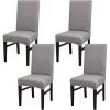 BAICCCF Housse De Chaise, Housses De Chaise De Salle à Manger Extensibles, Housse De Protection Pour Chaise à Dossier Haut, Housses De Siège élastiques Pour Salle à Manger, Mariage, Banquet, Décoration De Fête (BTC06, 4 Pièces) - Btc06 -banc et tabouret Soldes Boutique 65748488 1