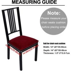 BAICCCF Housses De Siège De Chaise De Salle à Manger En Velours, Housses De Chaise De Salle à Manger Extensibles Avec Attaches, Housse De Protection De Siège De Chaise De Salle à Manger Amovible Et Lavable (2 Pièces, Noir) - Le Noir -banc et tabouret Soldes Boutique 65748579 5