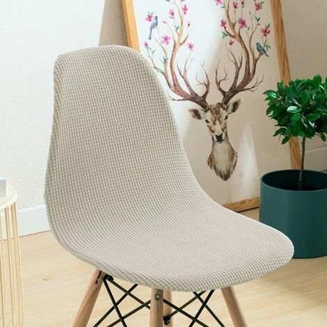 BAICCCF Housse De Chaise De Salle à Manger En Jacquard Extensible Sans Accoudoirs Housses De Chaise Amovibles Et Lavables Pour Cuisine, Banquet, Maison, Hôtel, Chaises Latérales, Housse De Siège (lot De 2, Blanc Cassé) - Blanc 3 BAICCCF Housse De Chaise De Salle à Manger En Jacquard Extensible Sans Accoudoirs Housses De Chaise Amovibles Et Lavables Pour Cuisine, Banquet, Maison, Hôtel, Chaises Latérales, Housse De Siège (lot De 2, Blanc Cassé) - Blanc