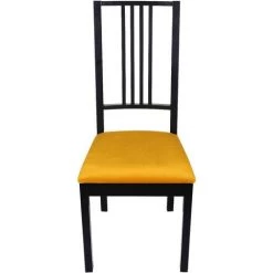 BAICCCF Housses De Siège De Chaise De Salle à Manger En Velours, Housses De Chaise De Salle à Manger Extensibles Avec Attaches, Housse De Protection De Siège De Chaise De Salle à Manger Amovible Et Lavable (2 Pièces, Jaune Moutarde) - Jaune Moutarde -banc et tabouret Soldes Boutique 65748723 2
