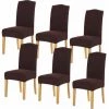 MERéTéET Housse De Chaise 6 Pièces,Salle à Manger Stretch Extensible Antidérapante Couverture De Chaise,Housse De Salle à Manger Amovible Lavable Housse De Chaise Pour Salle(6 Pièces,Chocolat) 2 MERéTéET Housse De Chaise 6 Pièces,Salle à Manger Stretch Extensible Antidérapante Couverture De Chaise,Housse De Salle à Manger Amovible Lavable Housse De Chaise Pour Salle(6 Pièces,Chocolat) -banc et tabouret Soldes Boutique 65791076 1