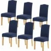 MERéTéET Housse De Chaise 6 Pièces,Salle à Manger Stretch Extensible Antidérapante Couverture De Chaise,Housse De Salle à Manger Amovible Lavable Housse De Chaise Pour Salle(6 Pièces,Bleu Foncé) -banc et tabouret Soldes Boutique 65791183 1