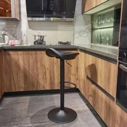 YIENJAOY Lot De 2 Tabourets De Bar,Haut Chaise De Bar, Chaise De Cuisine, Hauteur Réglable, Rotatif Sur 360°, PU En Bois, ABS Et Mental, Pour Cuisine, Maison Et Bar, Noir -banc et tabouret Soldes Boutique 65809896 5