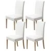 YIENJAOY 4 Pièces Housses De Chaise De Salle à Manger Couverture De Chaise Extensible Amovible Lavable élastique Pour Un Ajustement Universel,White 1 YIENJAOY 4 Pièces Housses De Chaise De Salle à Manger Couverture De Chaise Extensible Amovible Lavable élastique Pour Un Ajustement Universel,White -banc et tabouret Soldes Boutique 65810381 1