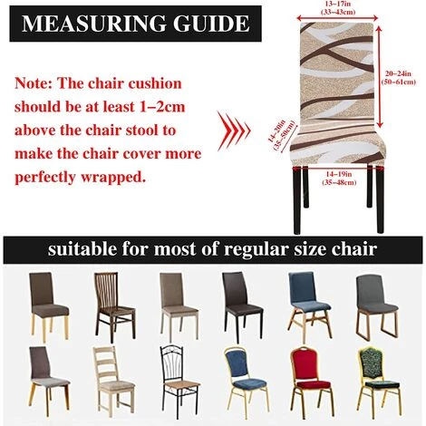 YIENJAOY Housse De Chaise Salle à Manger Extensible 6 Pièces,Housse De Chaise Universelle Lavables,Couverture De Chaise Facile à Nettoyer Pour Décor Salle à Manger Hôtel Restaurant,Collection Moderne 4 YIENJAOY Housse De Chaise Salle à Manger Extensible 6 Pièces,Housse De Chaise Universelle Lavables,Couverture De Chaise Facile à Nettoyer Pour Décor Salle à Manger Hôtel Restaurant,Collection Moderne – Image 2