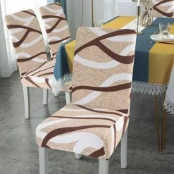 YIENJAOY Housse De Chaise Salle à Manger Extensible 6 Pièces,Housse De Chaise Universelle Lavables,Couverture De Chaise Facile à Nettoyer Pour Décor Salle à Manger Hôtel Restaurant,Collection Moderne 9 YIENJAOY Housse De Chaise Salle à Manger Extensible 6 Pièces,Housse De Chaise Universelle Lavables,Couverture De Chaise Facile à Nettoyer Pour Décor Salle à Manger Hôtel Restaurant,Collection Moderne -banc et tabouret Soldes Boutique 65810515 3
